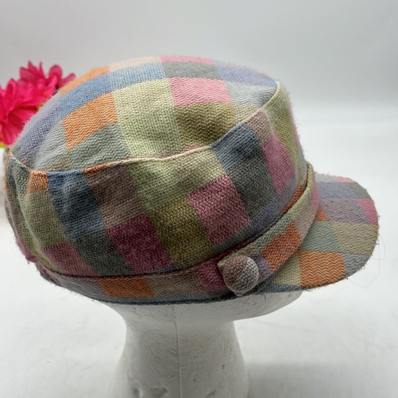 D&Y Pastel Checkerboard Page Boy Hat OSFA HT3315 - Picture 4 of 6